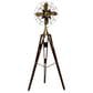 Maple and Jade 63" Fan Vintage Floor Lamp in Brown, Black and Matte Gold, , large