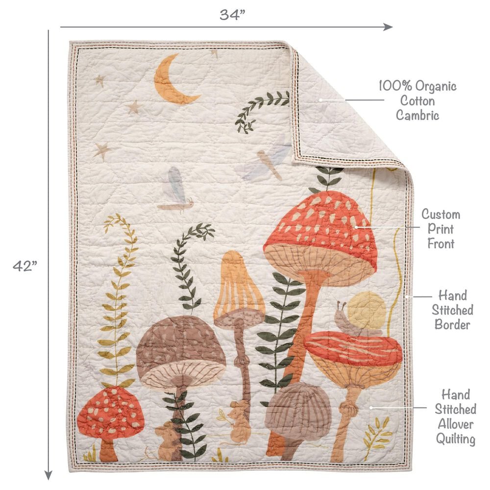 Lambs &amp; Ivy Mushroom 3-Piece Crib Bedding Set in Multicolor, , large