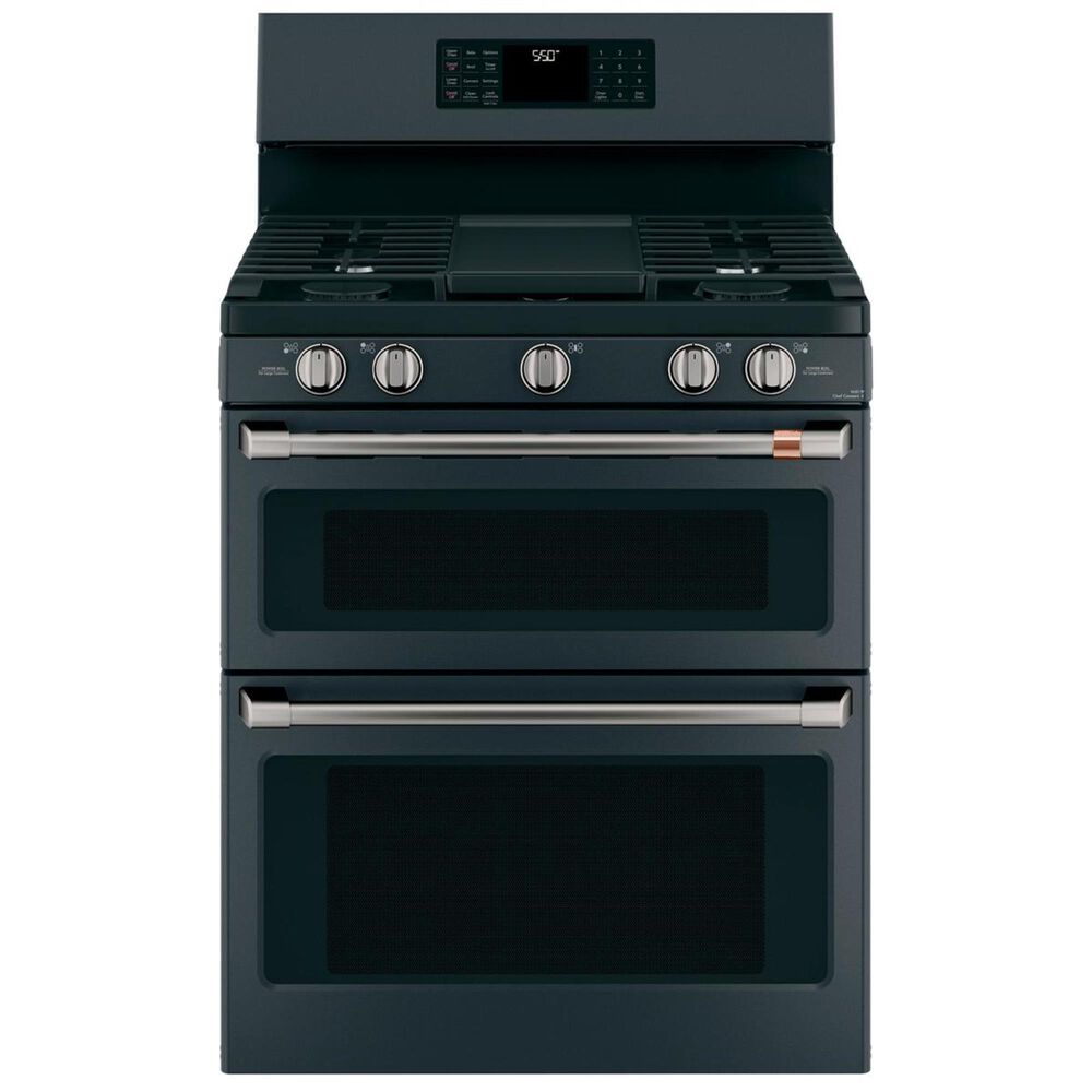 Cafe Handle and 5 Knob Kit for Freestanding Range in Brushed Black, , large