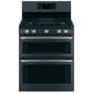 Cafe Handle and 5 Knob Kit for Freestanding Range in Brushed Black, , large