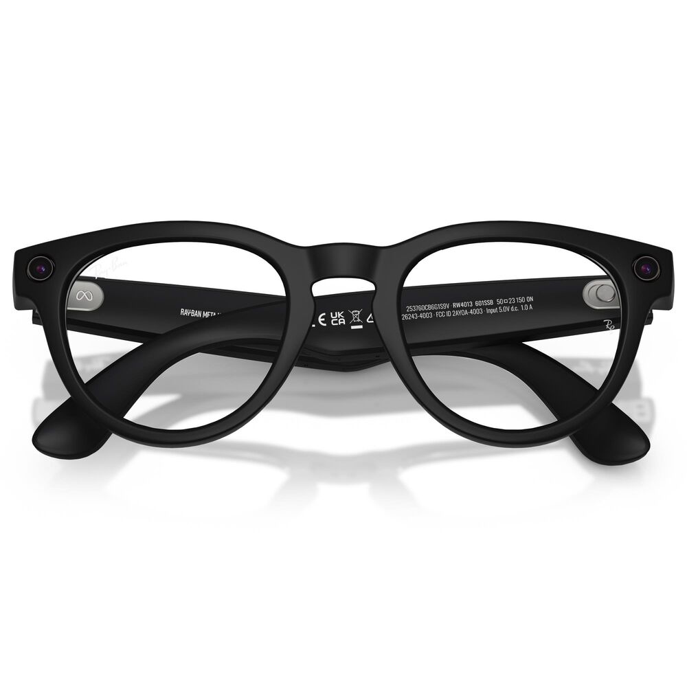 Rayban Glasses Headliner Gen 2 Sunglasses with Clear Lenses in Matte Black, , large