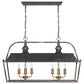 Golden Lighting Christoff 8-Light Linear Pendant in Antique Black and Gold, , large