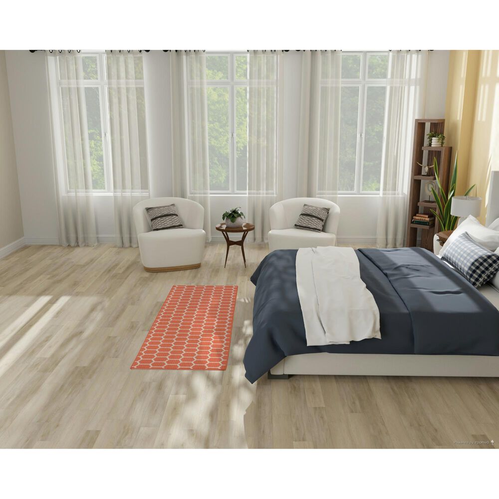Nourison Twist Reversible 2&#39; x 6&#39; Coral Indoor/Outdoor Runner, , large