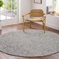 Surya Brunswick Light Gray, Charcoal, Cream, Dark Blue, Blue and Mustard 5"3" Round Area Rug, , large