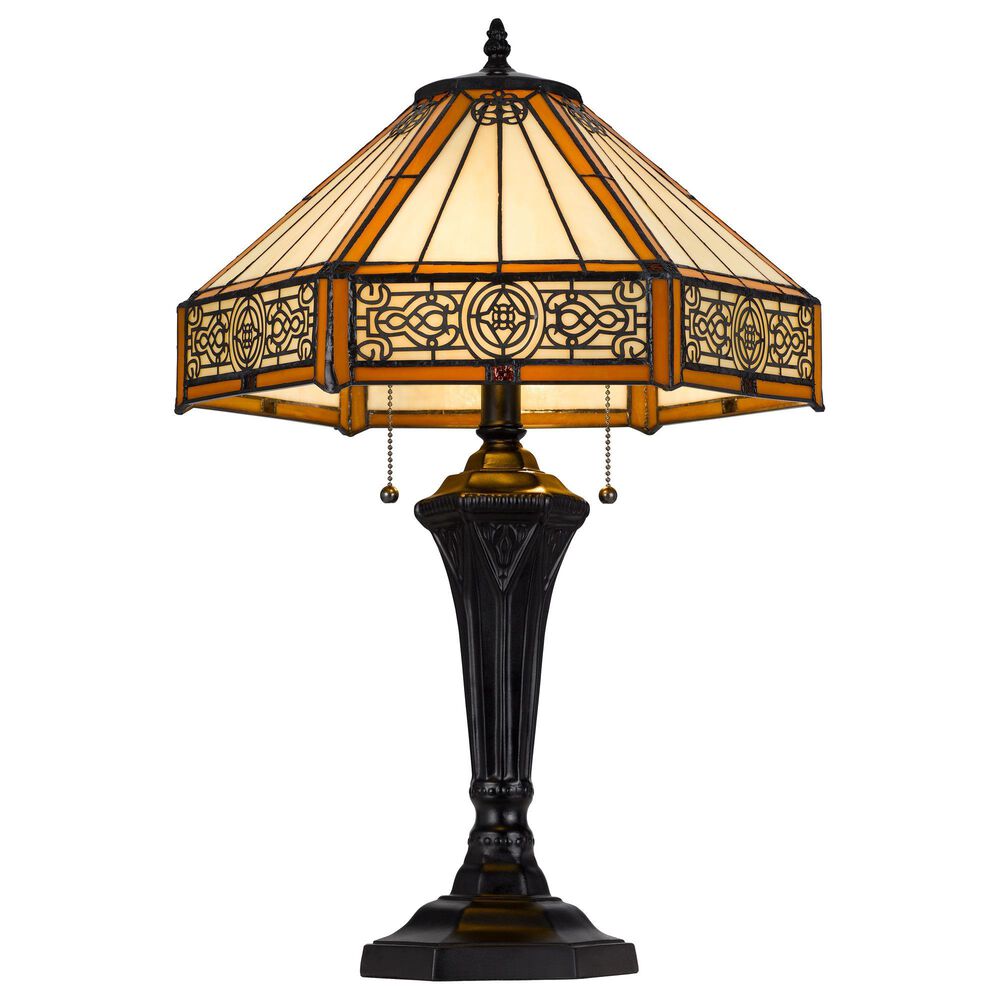 Cal Lighting 24" Tiffany Table Lamp in Dark Bronze, , large