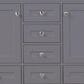 Lexora Home Dukes 48" Double Bathroom Vanity in Dark Grey with 2 cm White Carrara Marble Top and Rectangular Sinks, , large