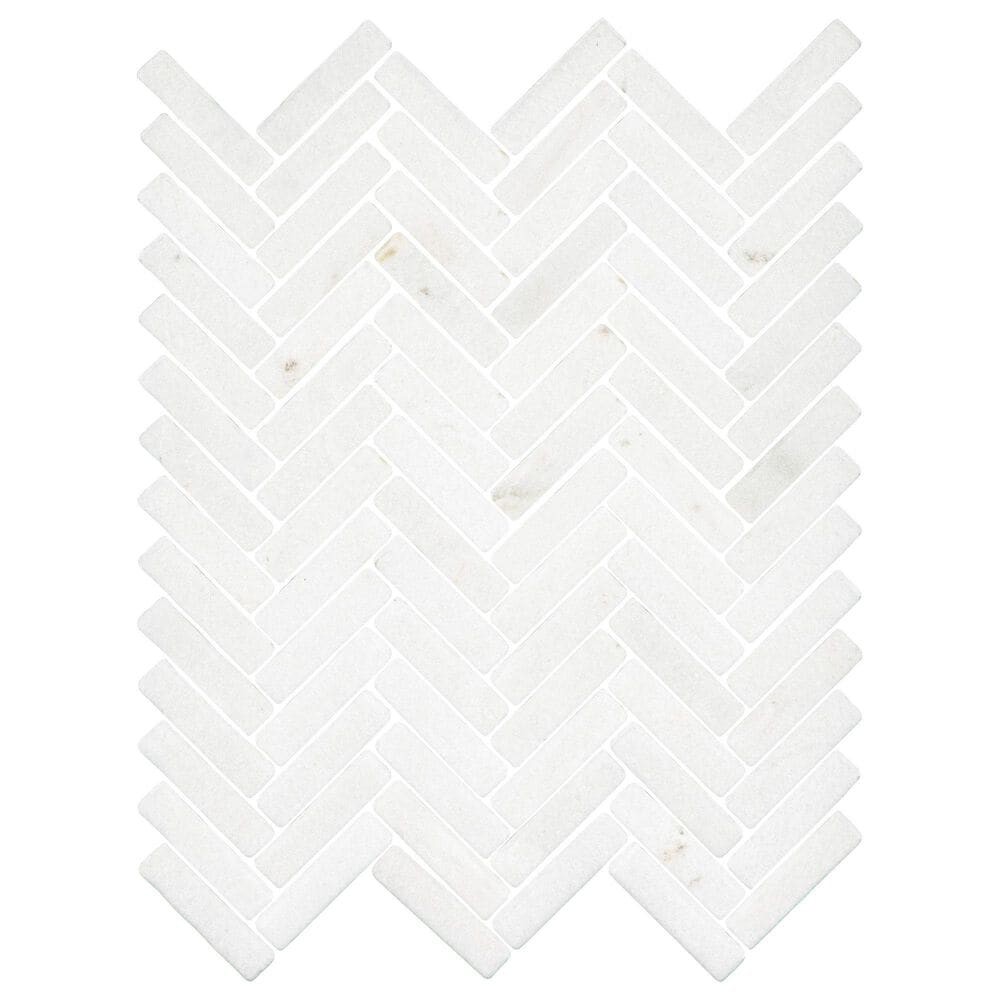 Shaw Eterna Alps Thassos 10.25" x 12.5" Natural Stone Mosaic Sheet, , large