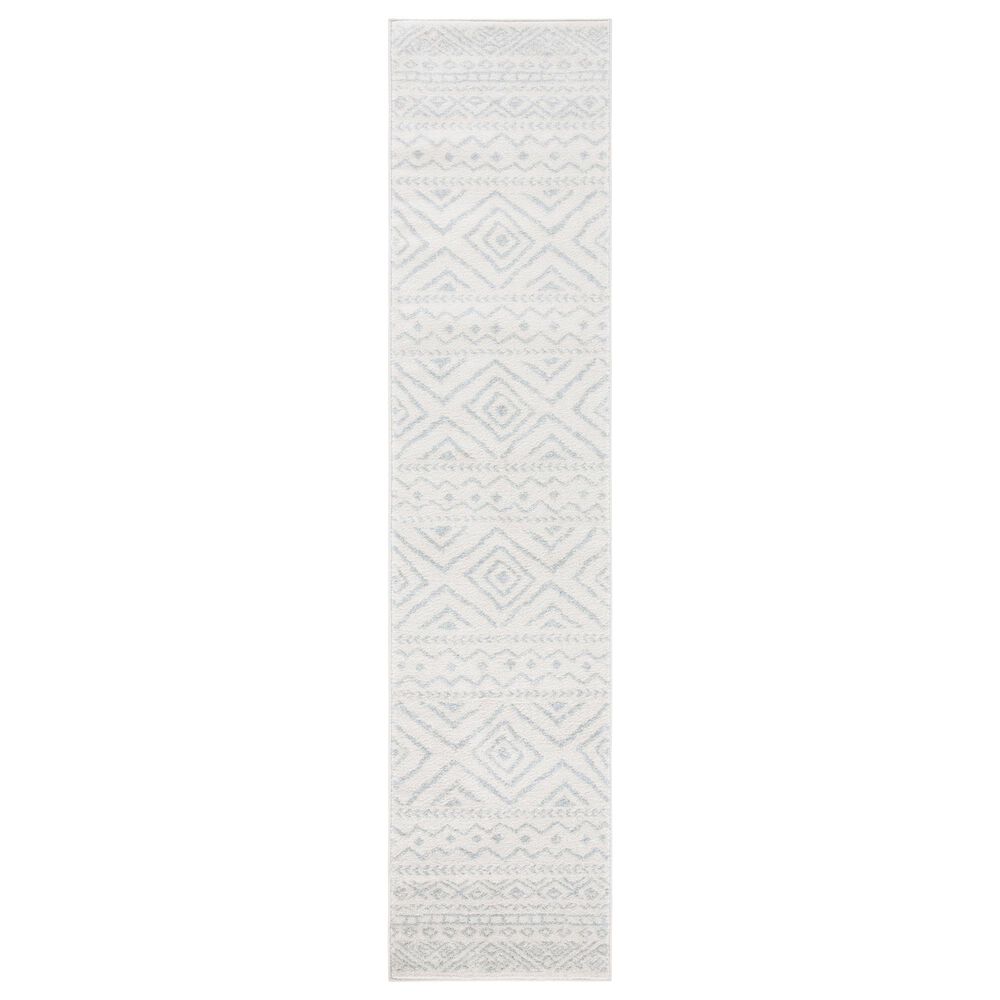 Safavieh Tulum  2" x 9" Ivory and Light Grey Runner, , large