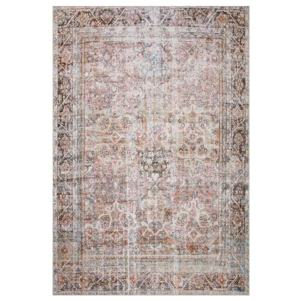 Loloi Adrian 5" x 7"6" Sunset and Charcoal Area Rug, , large