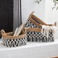 Maple and Jade Bohemian Banana Leaf Storage Basket in Ebony Black and Tawny Brown (Set of 3), , large