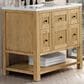 James Martin Vanities Breckenridge 36" Single Bathroom Vanity in Light Natural Oak with 3 cm Ethereal Noctis Quartz Top and Rectangular Sink, , large