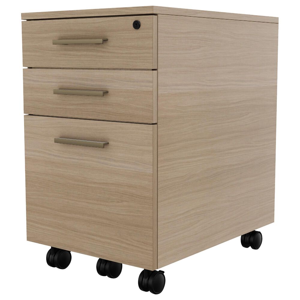 BDI Sequel Studio Mobile File Pedestal in Neo Oak and Bronze, , large