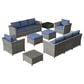HOMLUX 12-Piece Patio Conversation Set in Denim Blue, , large