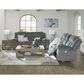 Ashley Tip-Off Power Reclining Loveseat in Slate, , large