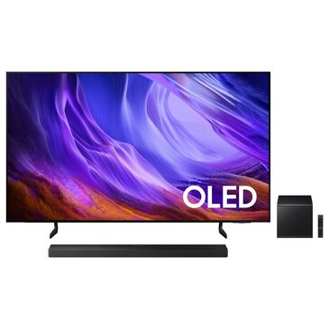 Samsung 77" Class S85H Series OLED 4K UHD - Smart Tizen TV with Q-Series 3.1.2 Channel Soundbar System in Graphite Black and Titan Black, , large