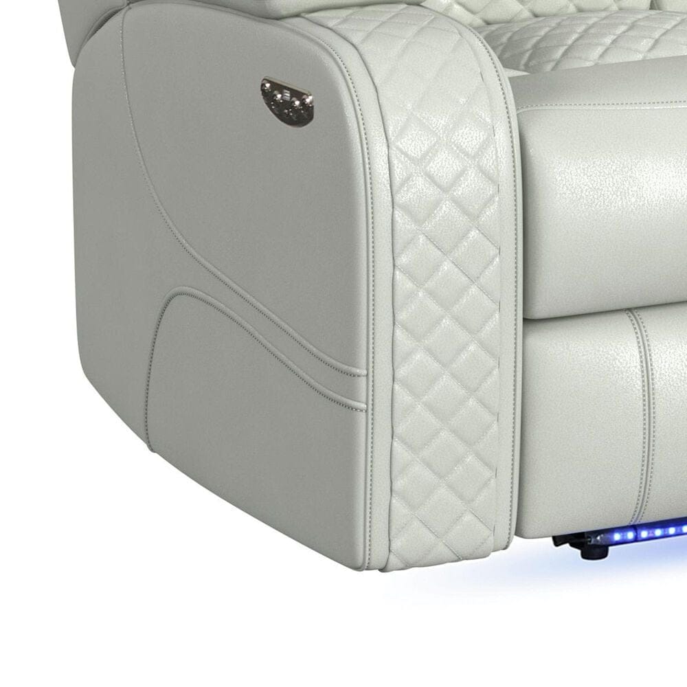 Mayberry Hill Carlo Power Motion Recliner with Power Headrest and LED in Pebble Oyster, , large