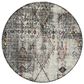 Safavieh Adirondack ADR210F 6" Round Light Grey and Fuchsia Area Rug, , large