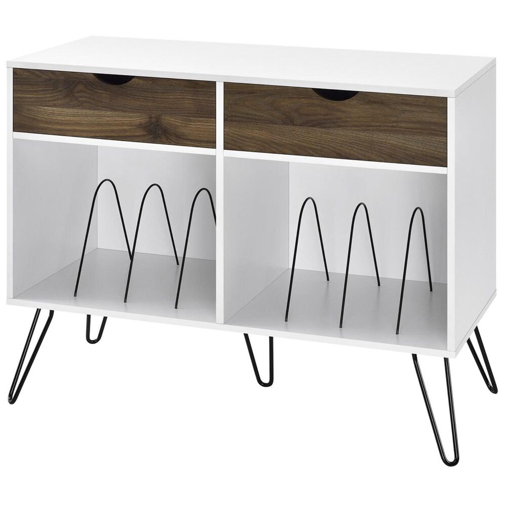 Novogratz Concord Turntable Stand with Drawers in White, , large
