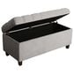 Kinfine Ainsley Storage Bench with Gray Cushion in Dark Walnut, , large