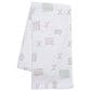 Lambs & Ivy Farmyard Friends Baby Blanket in White, Taupe and Sage Green, , large