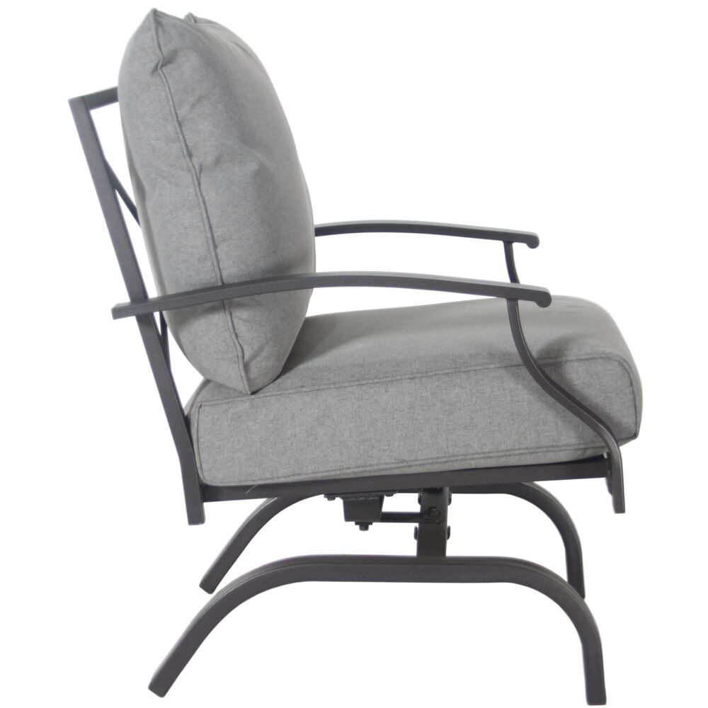Gathercraft Franklin 5-Piece Firepit Chat Set in Gray, , large