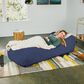 Jaxx Arlo Chaise Lounge Bean Bag Chair in Navy Blue, , large
