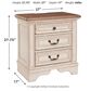Signature Design by Ashley Realyn 4 Piece King Panel Bed Set in Chipped White and Brown, , large