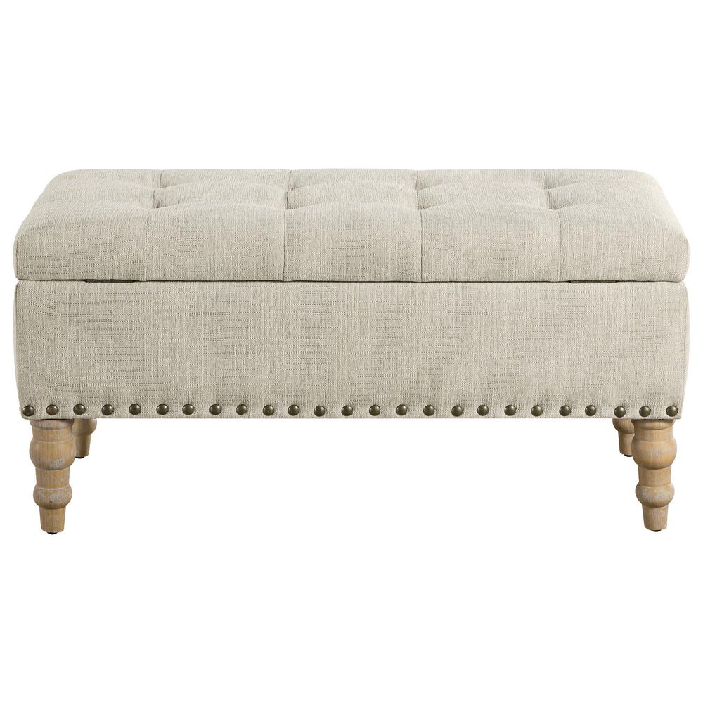 OSP Home Woodbury Storage Bench in Light Natural, , large