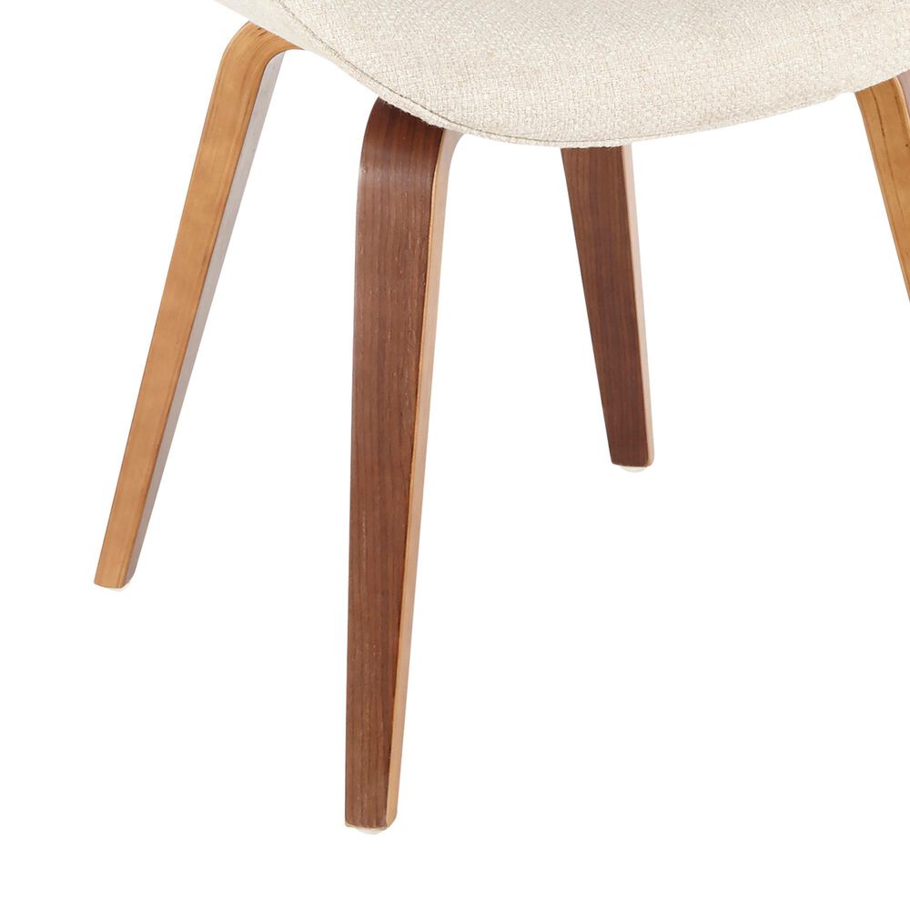 Lumisource Fabrizzi Dining Chair in Cream/Walnut &#40;Set of 2&#41;, , large