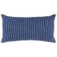 Rizzy Home 14" x 26" Down Filled Lumbar Pillow in Blue, , large