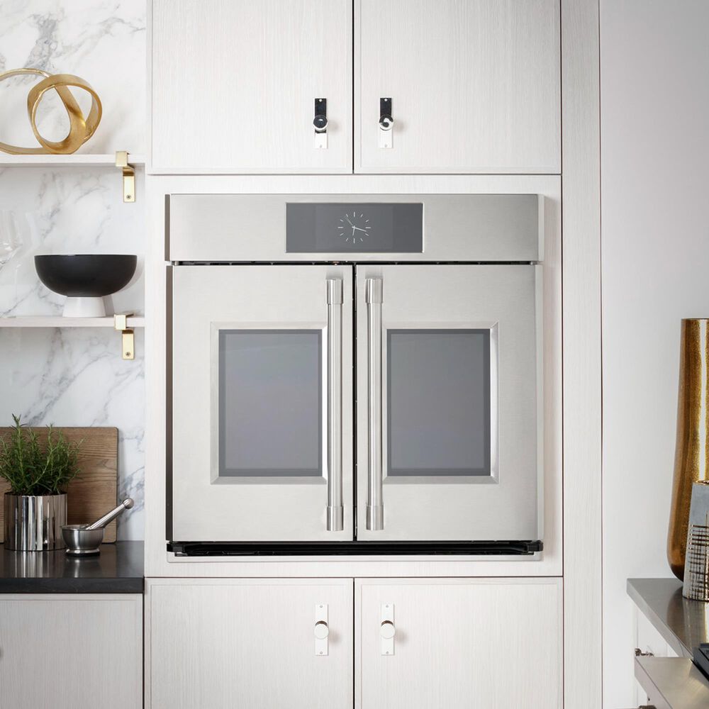 Monogram Statement 30&quot; French Door Electric Double Wall Oven in Stainless Steel, , large