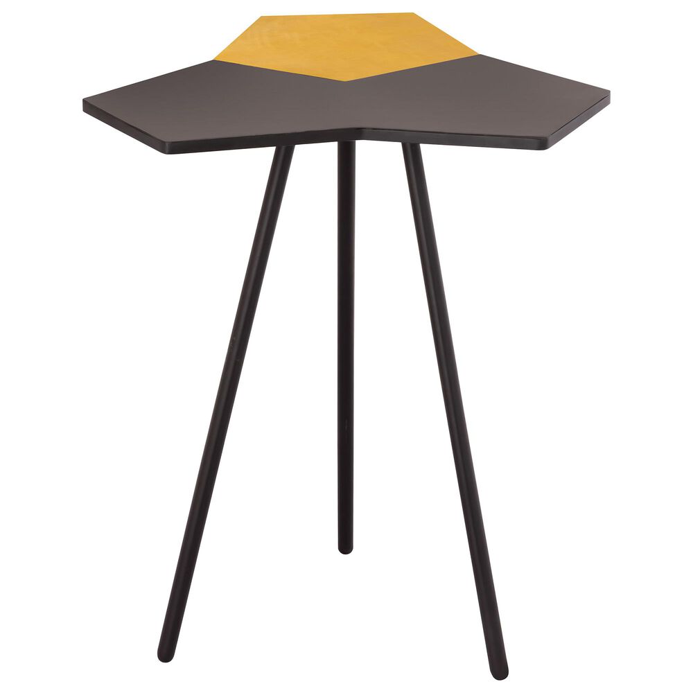 Tov Furniture Kamal Side Table in Black and Gold, , large