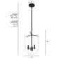 Hunter Sacha 3-Light Cloche Pendant in Natural Iron, , large
