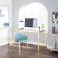 Lumisource Fuji Dining Table in White/Gold, , large