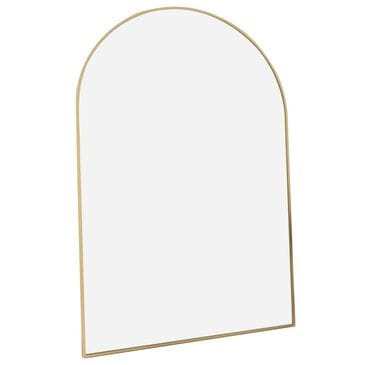HOMLUX 24" x 36" Arched Mantle Mirror in Gold, , large