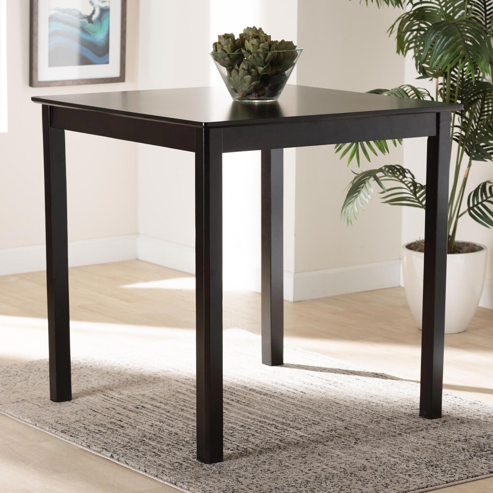 Baxton Studio Lenoir Counter Height Pub Table in Espresso Brown, , large