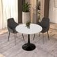 Leisuremod LeisureMod Bristol Mid-Century Modern Round Dining Table with Wood Top and Iron Pedestal Base with Gloss Finish for Kitchen and Dining Room, , large