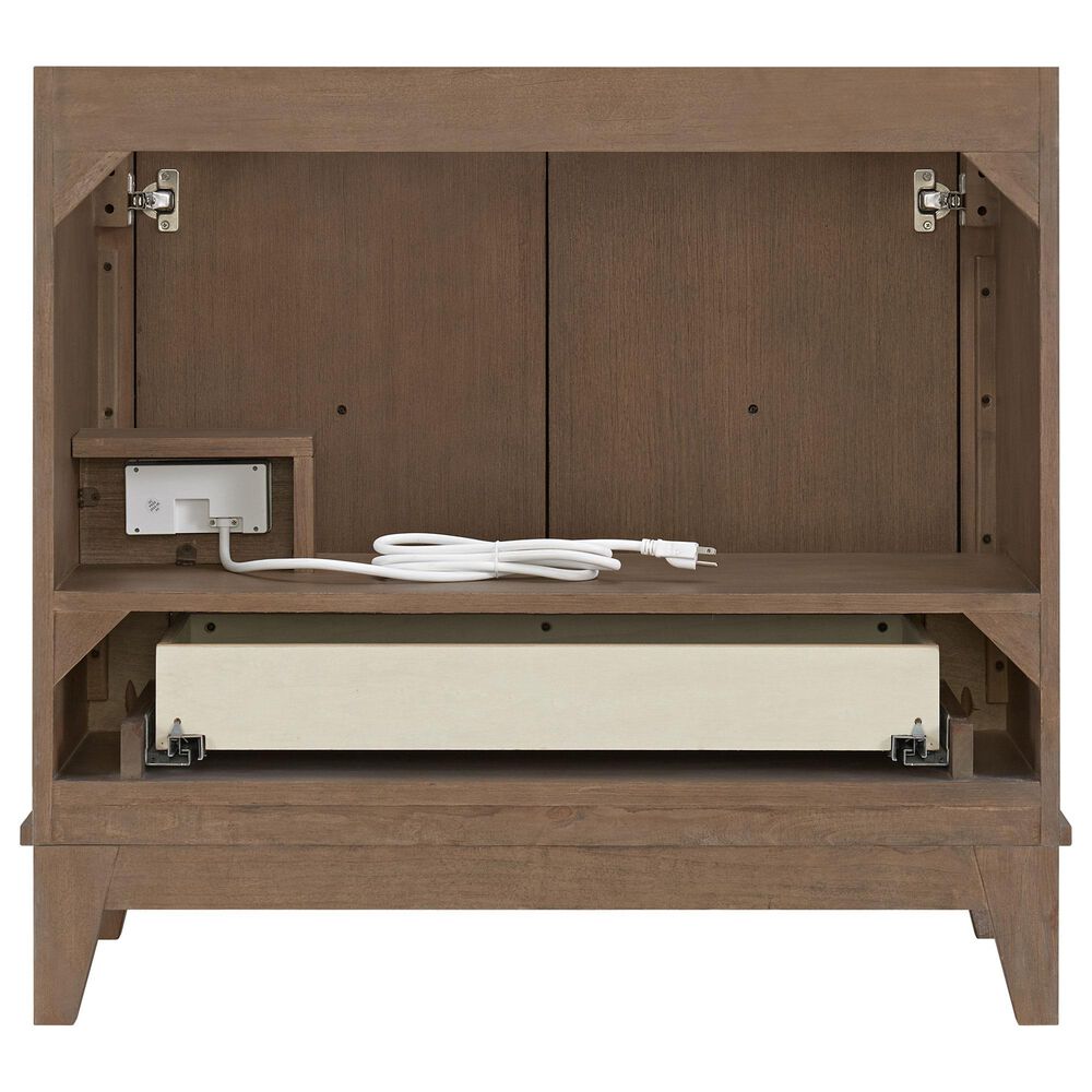 37B Kinsale 36" Single Bathroom Vanity Cabinet in Walnut Drift with White Composite Stone Top and Backsplash, , large