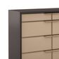 Schnadig Classic All Wrapped Up 12-Drawer Dresser in Dark Chocolate and Champagne Gold, , large