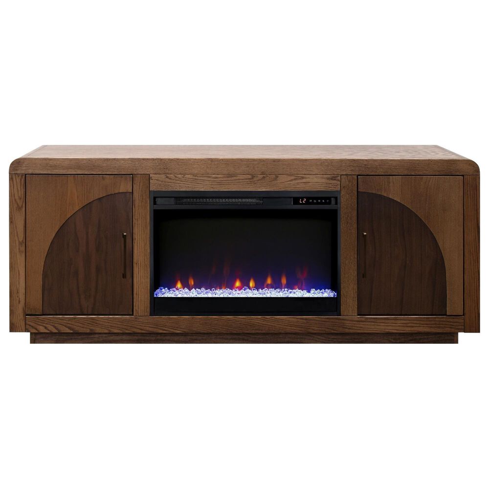 Legends Home Eclipse 65" Fireplace TV Stand in Bourbon Oak, , large