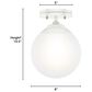 Hunter Hepburn 1-Light Semi-Flush Mount in Matte White, , large