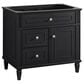 James Martin Vanities Lorelai 36" Single Vanity in Black Onyx with 3 cm White Zeus Quartz Top, , large
