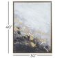 CosmoLiving by Cosmopolitan 40" x 30" Abstract Corner Wall Art in Black, Metallic Gold, White and Smoky Gray, , large