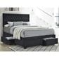 Pacific Landing Soledad Full Upholstered Storage Bed in Grey, , large