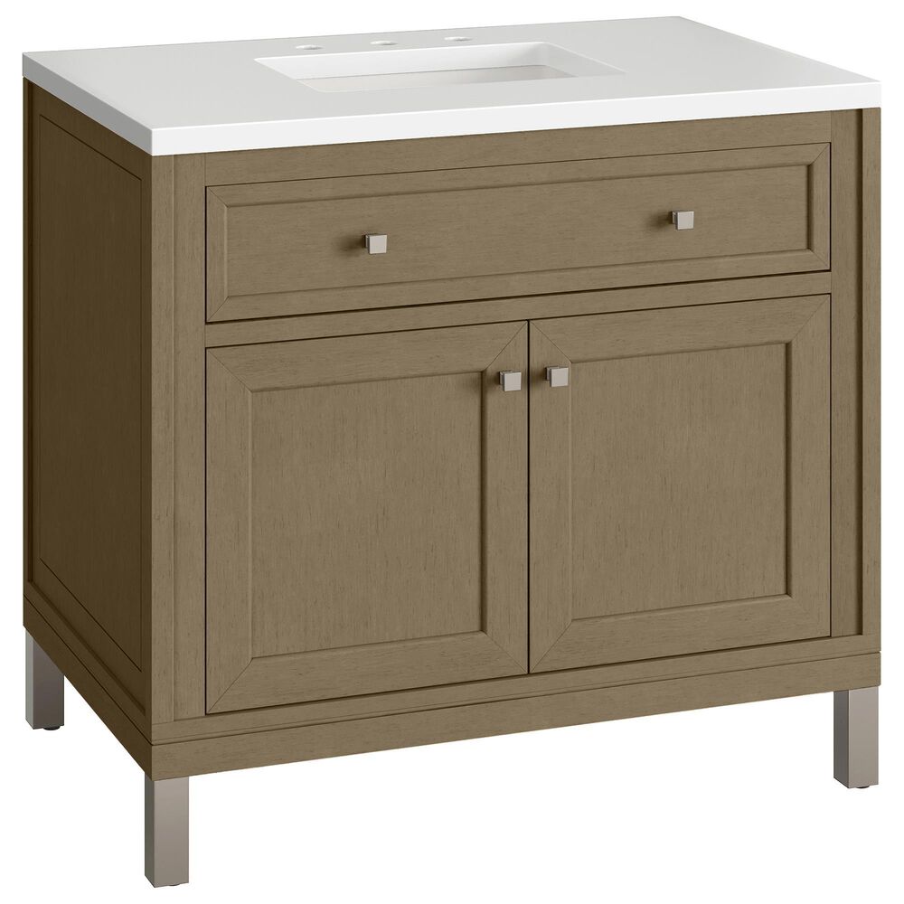 James Martin Vanities Chicago 36" Single Bathroom Vanity Cabinet in Walnut Whisper, , large