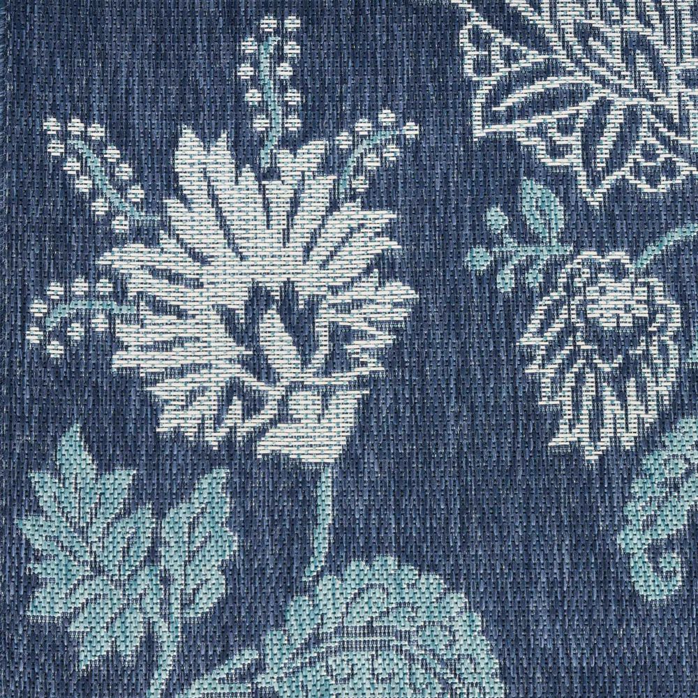 Nourison Garden Oasis GOA03 Navy 5&#39; x 7&#39; Indoor/Outdoor Area Rug, , large