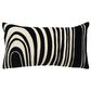 Rizzy Home 14" x 26" Abstract Down Filled Lumbar Pillow in Black and Natural, , large