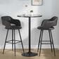 Lumisource Margarite Barstool with Grey Cushion in Black (Set of 2), , large