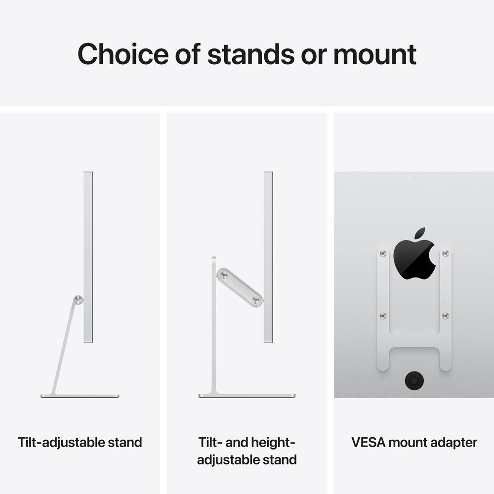 Apple Studio Display - Nano Texture Glass - VESA Mount Adapter (Stand Not Included) in Silver and 3-Year AppleCare+, , large