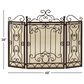 Maple and Jade 48" x 38" Fireplace Screen in Brown, , large